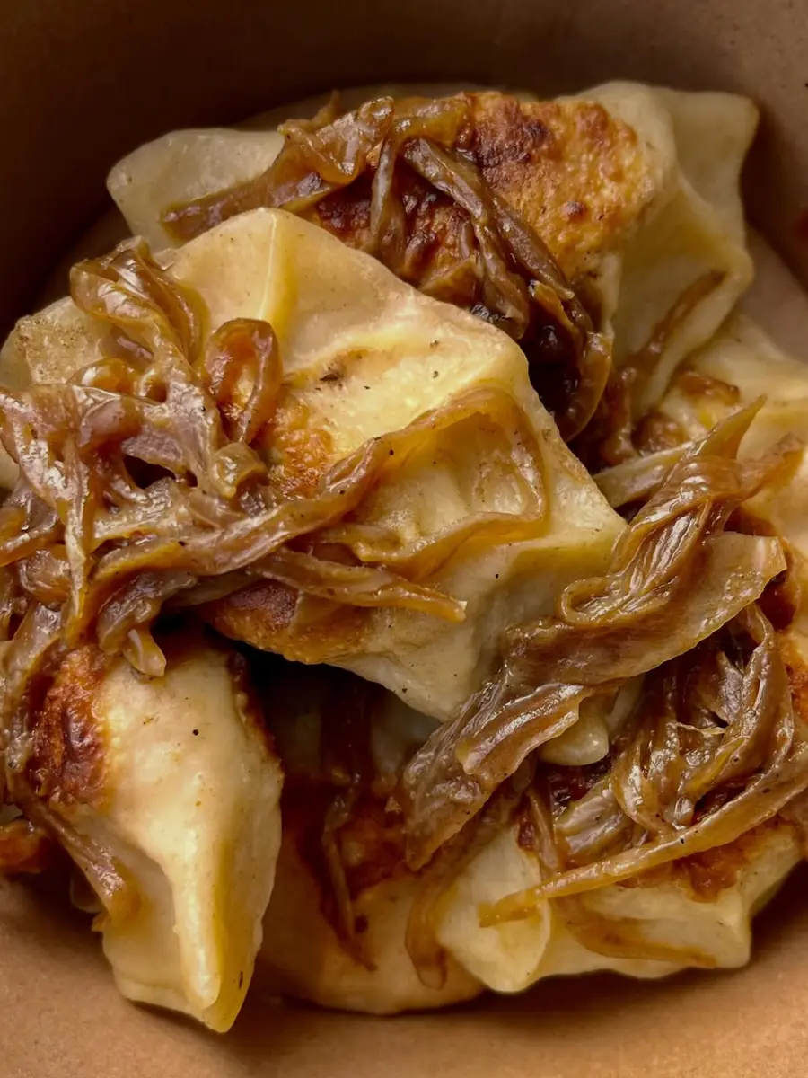 Dumplings with Fried Onion