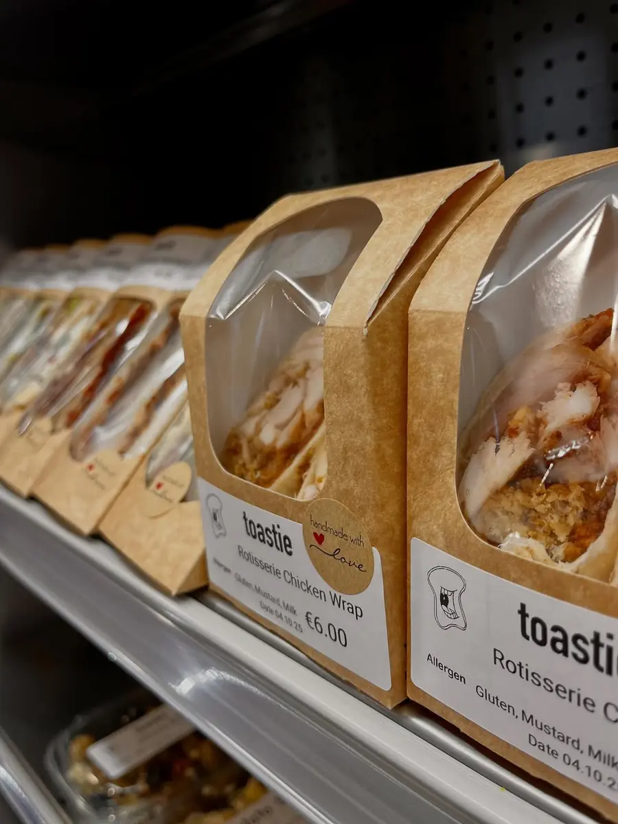 Fresh sandwiches in the fridge
